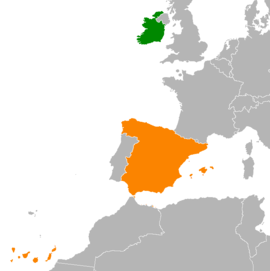 Ireland and Spain Locator